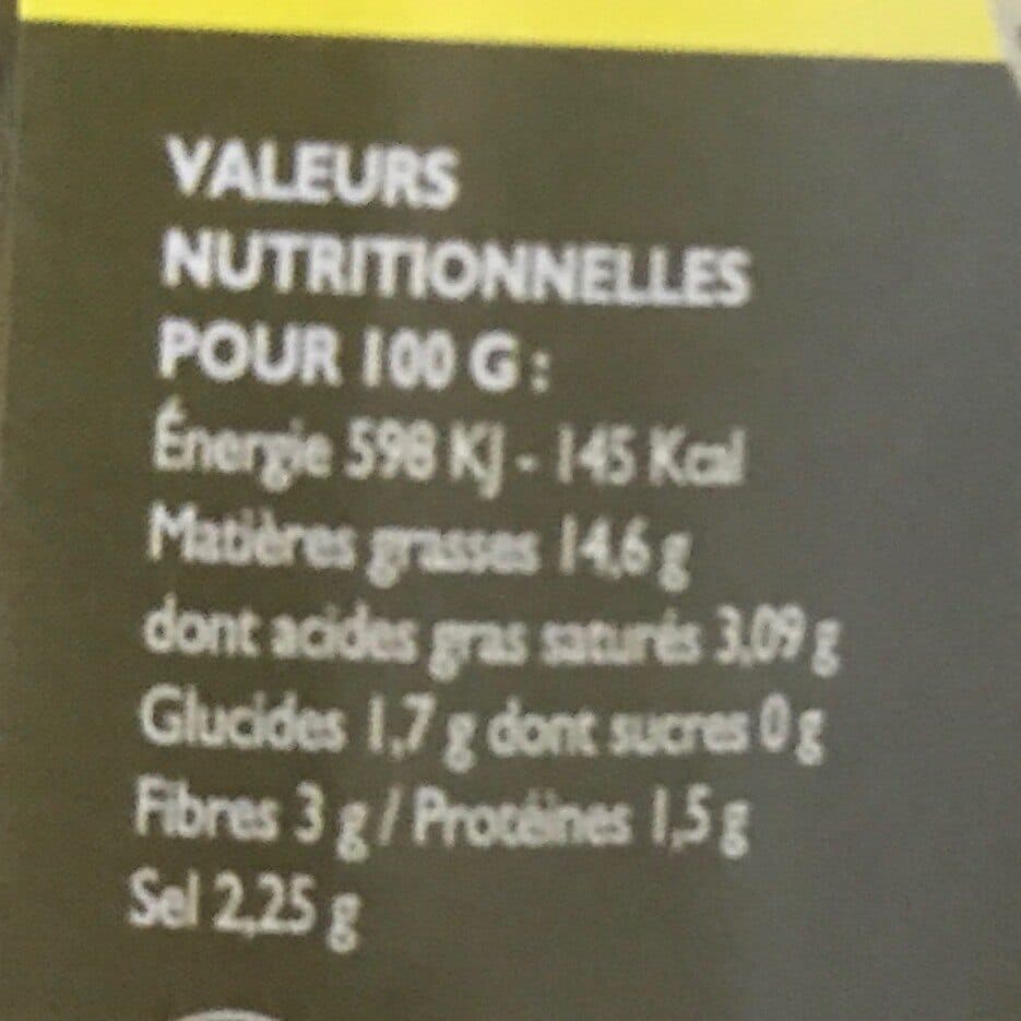 Le brin d olivier Brin Olivier Olive Vertes Farcies Anchois 200G packshot