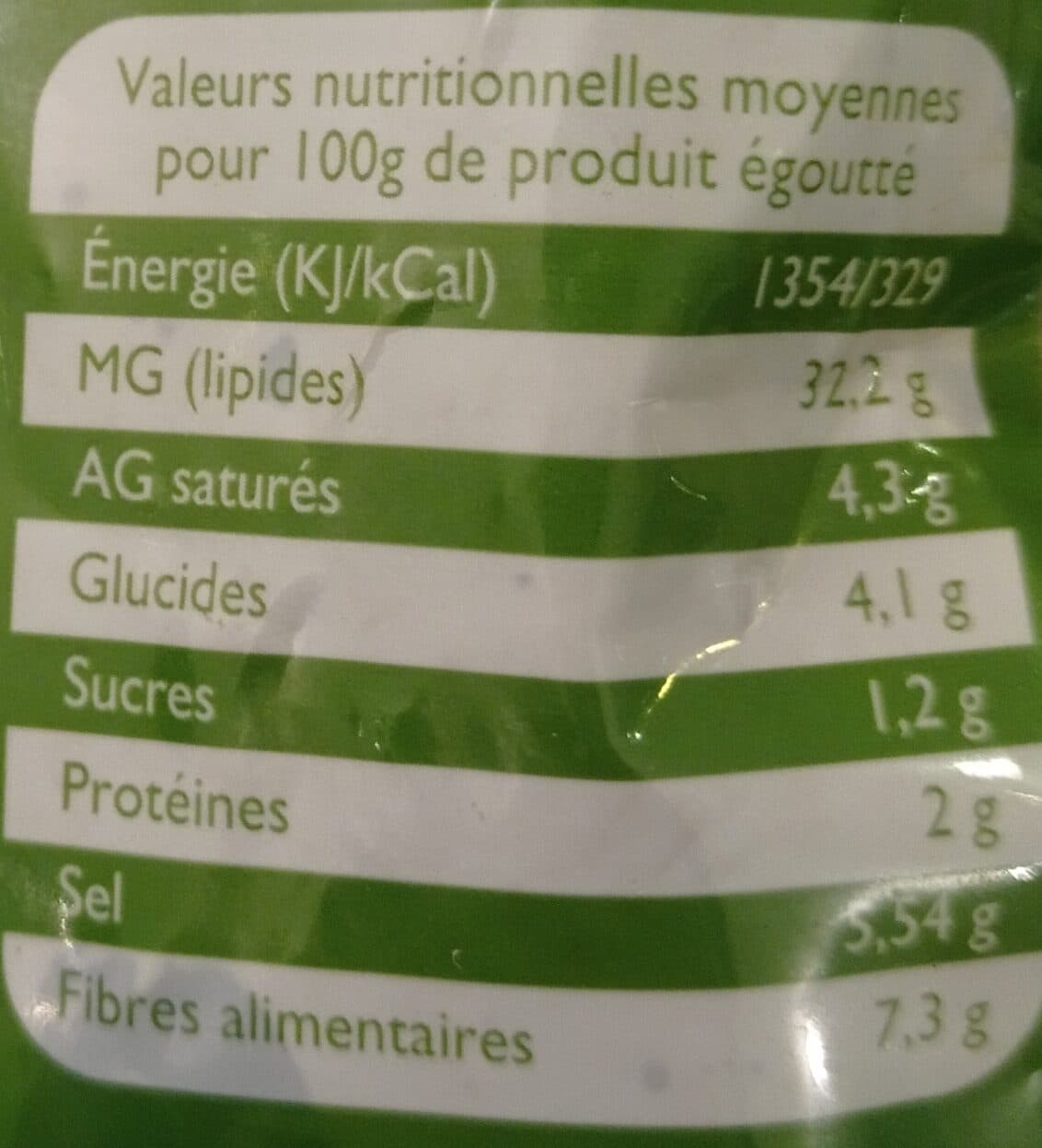 Le Brin d'Olivier Olives noires à la grecque packshot