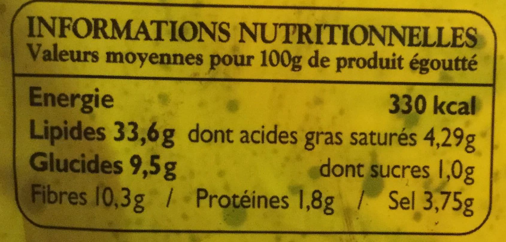 Le Brin d'Olivier Olives noires de pays packshot