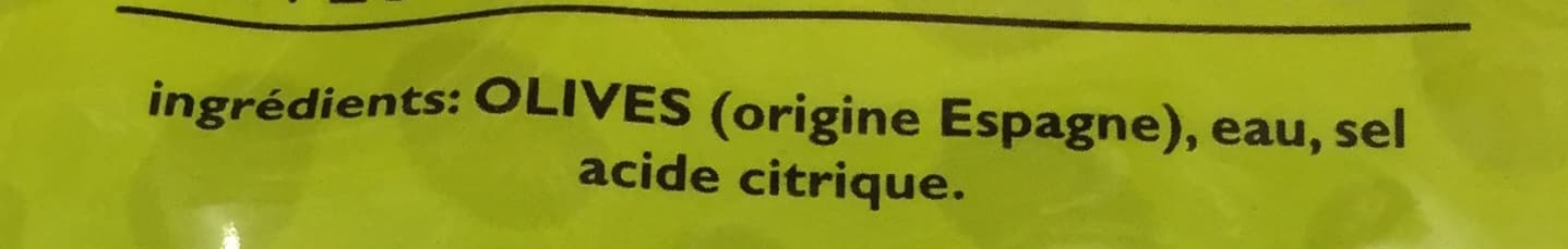 Le Brin d'Olivier Olives vertes dénoyautées packshot