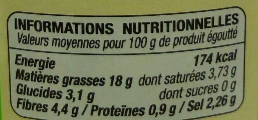 Le Brin d'Olivier Olives vertes farcies à la pulpe de citron packshot
