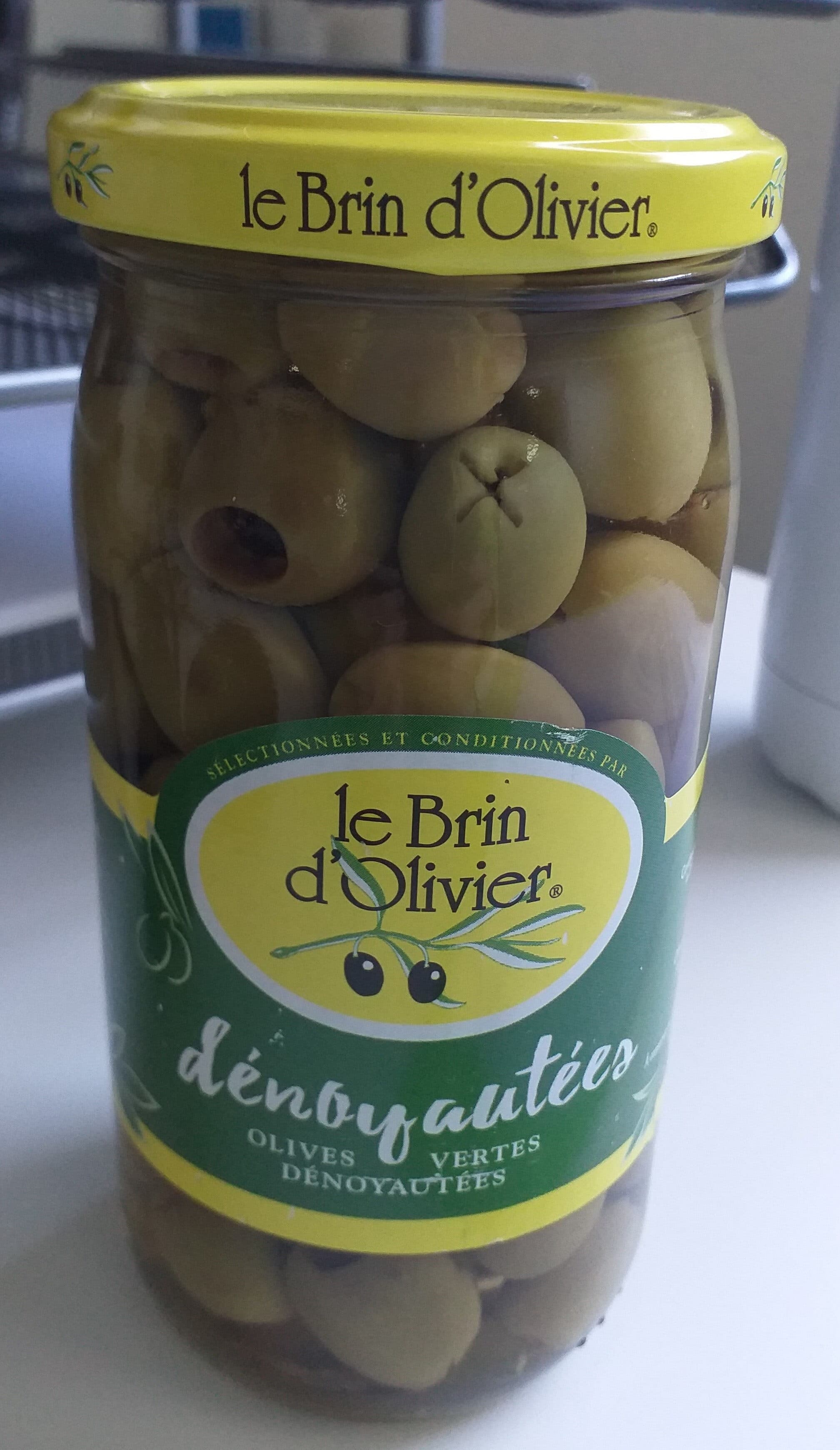 Le Brin d'Olivier Olives vertes dénoyautées packshot