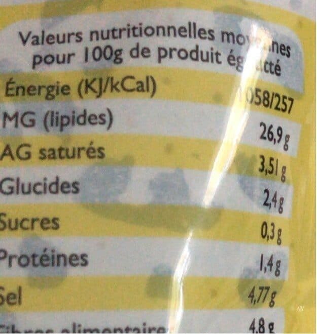 Le brin d olivier Olives noires dénoyautées packshot
