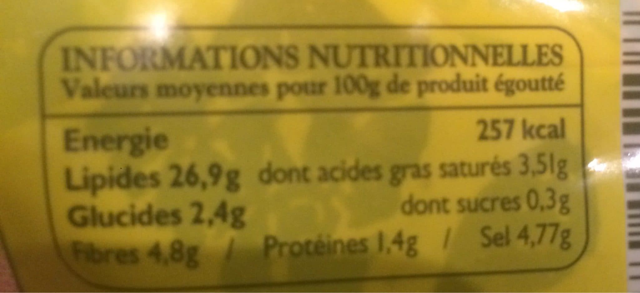 Le Brin D'olivier Olives noires denoyautees packshot