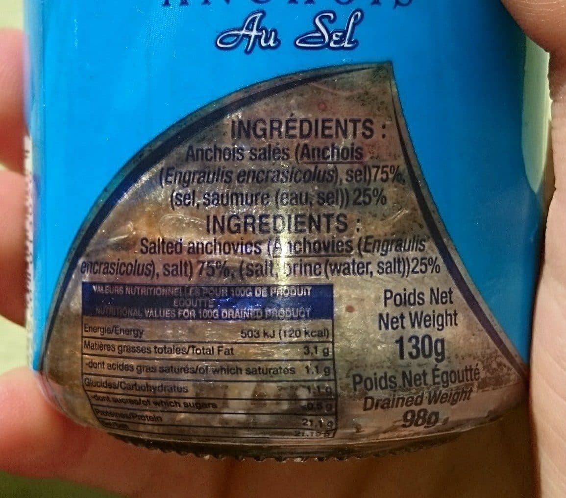 Open Food Facts Belm. Anchois Sel Verre packshot