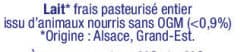 Alsace Lait Lait Frais Entier Pasteurisé packshot