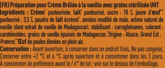 Alsace Lait Préparation pour Crème Brûlée à la Vanille Bourbon packshot