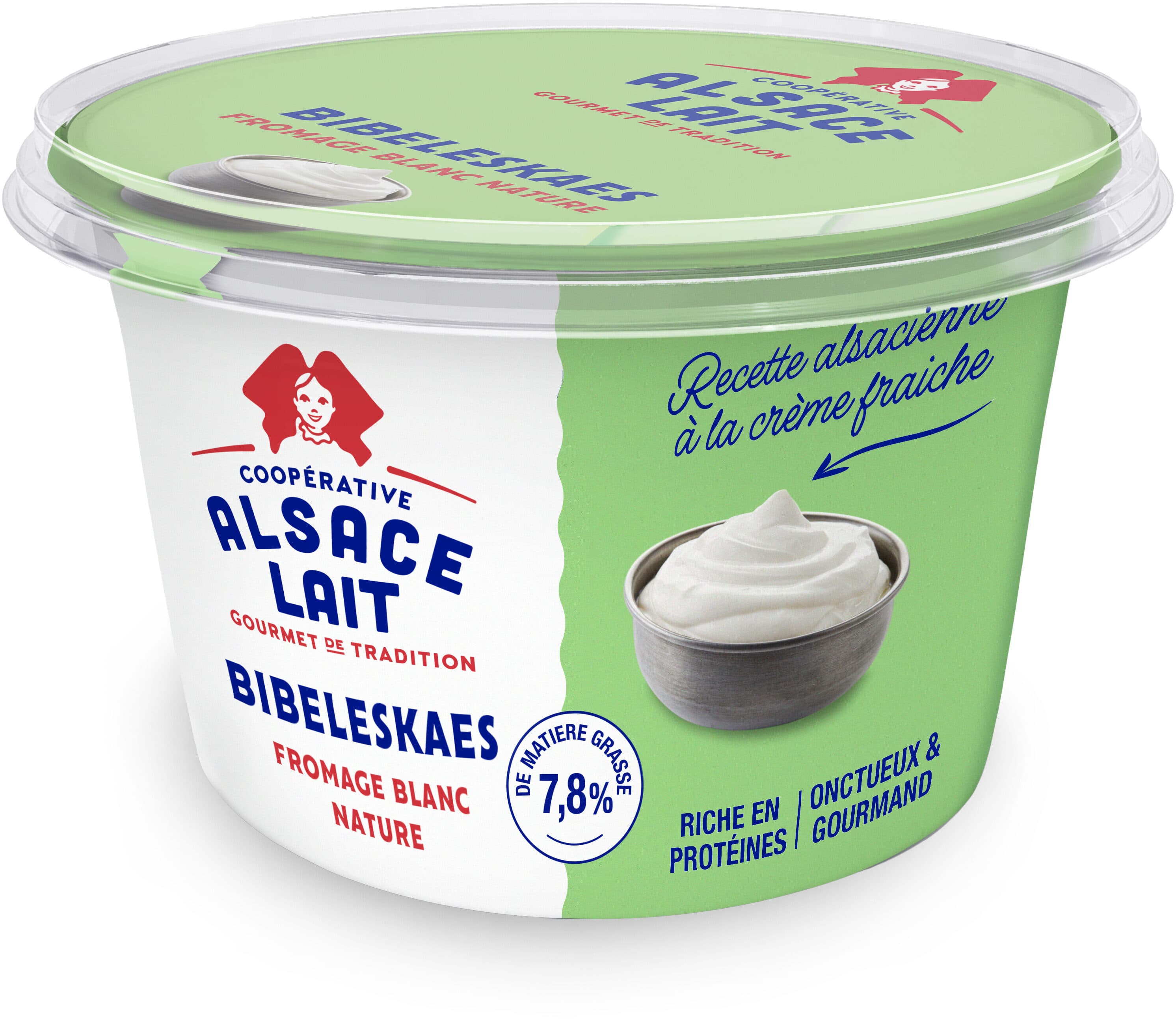 Alsace lait Fromage blanc Bibeleskaes 7.8% MG packshot