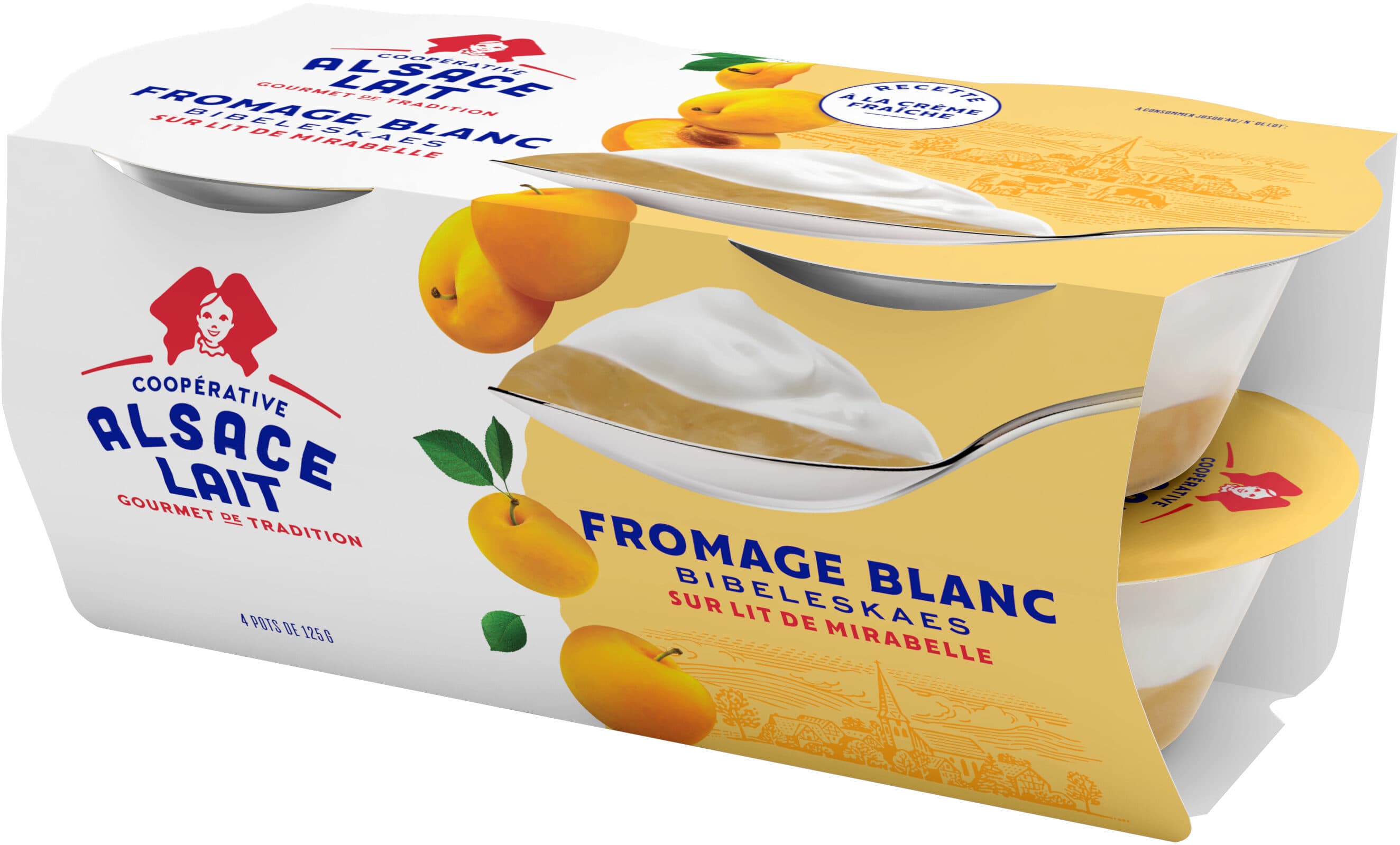 Alsace Lait Fromage blanc Bibeleskaes Mirabelle packshot