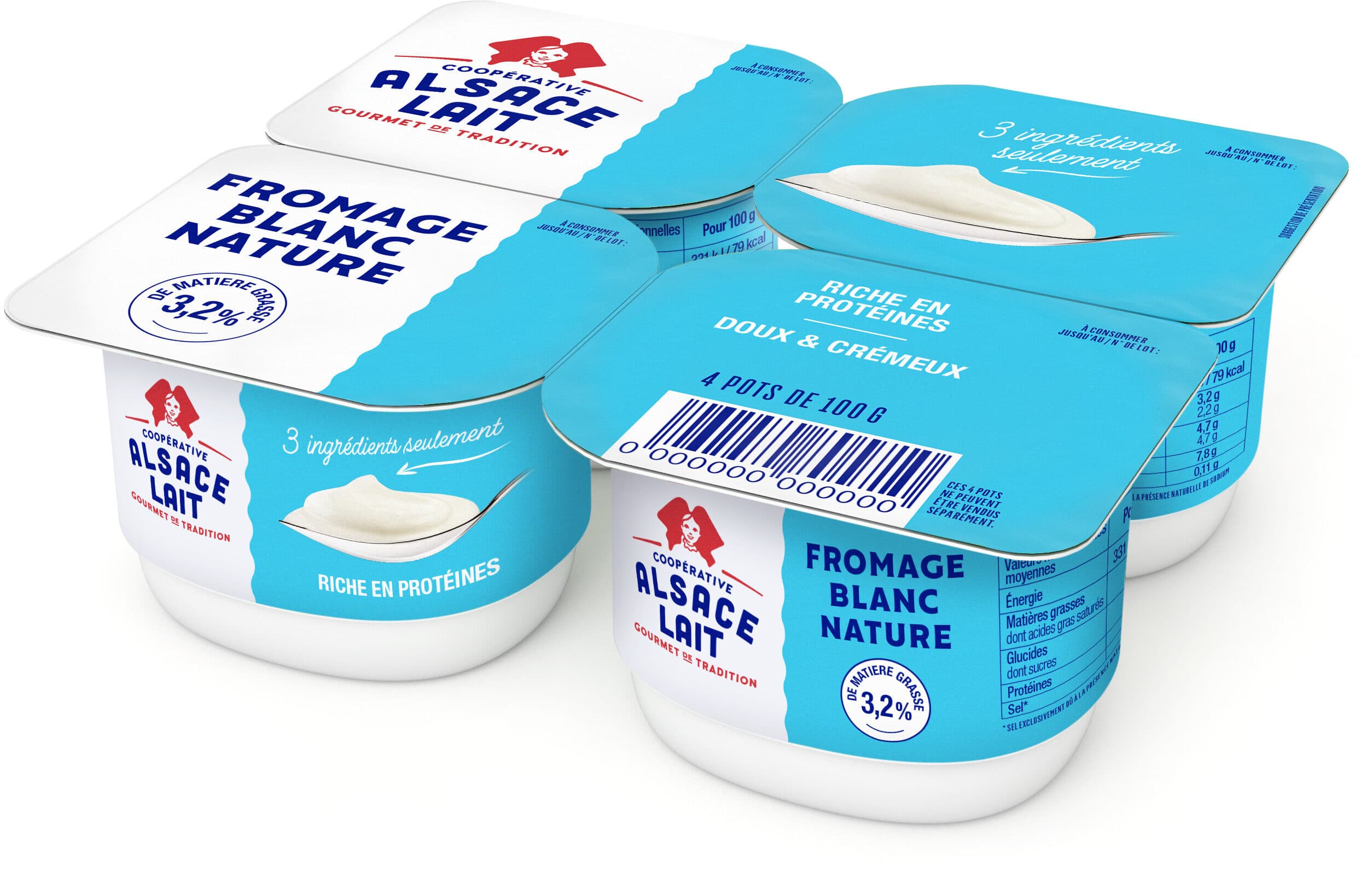 Alsace Lait Fromage Blanc nature 3.2 % MG packshot