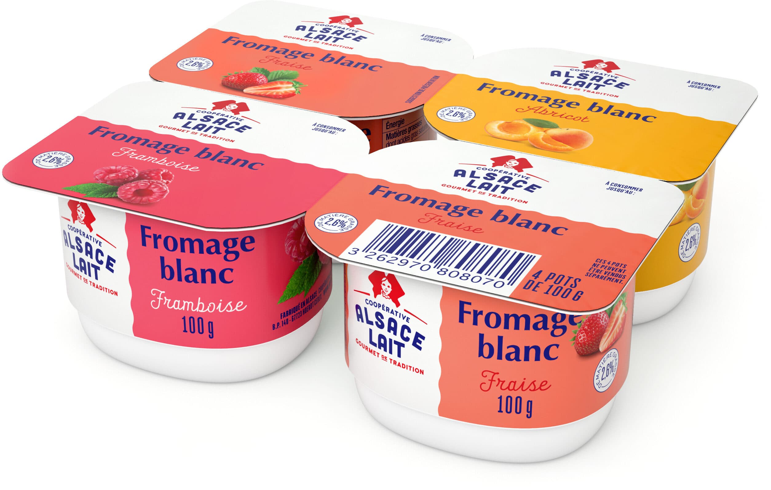Alsace lait Fromage Blanc aux Fruits packshot