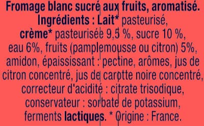 Alscace Lait Fromage blanc aux agrumes packshot