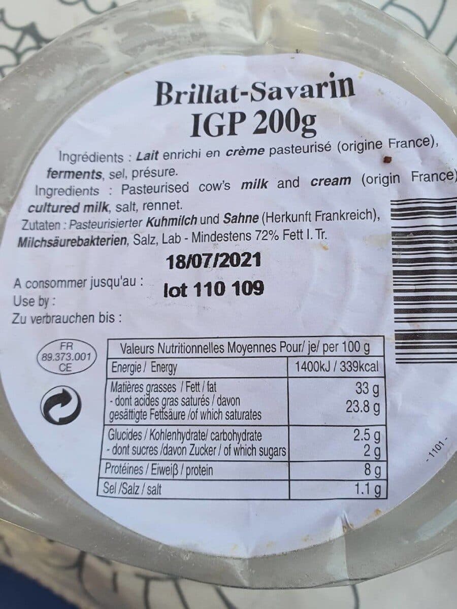 Open Food Facts Brillat Savarin packshot