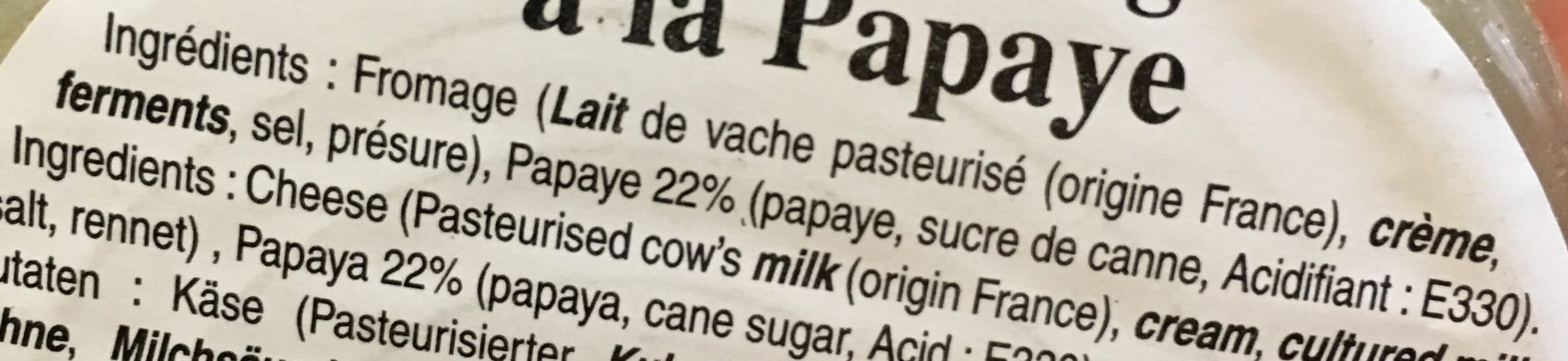 Lincet Delice a la papaye packshot