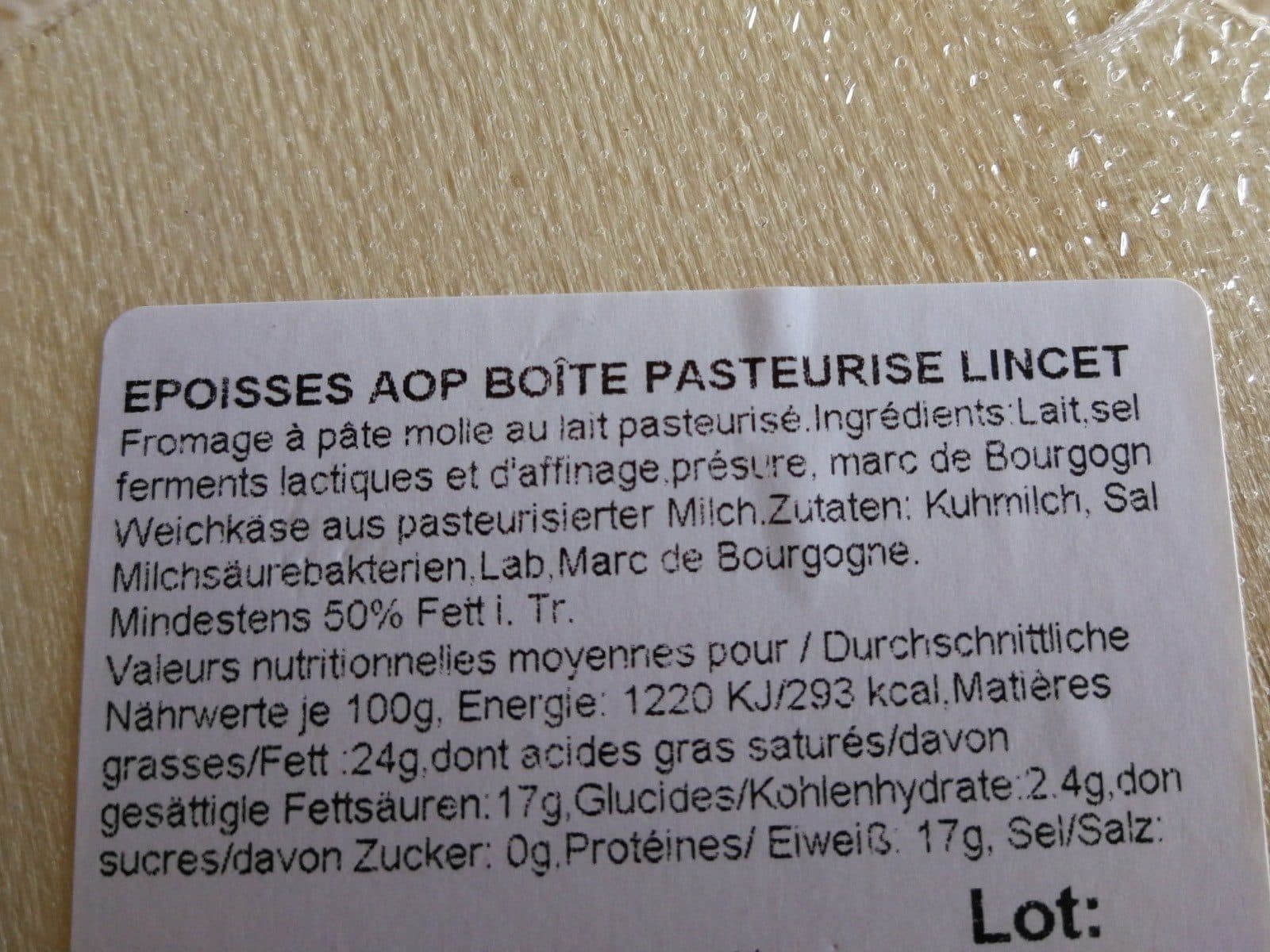 Open Food Facts Epois.250G Au Marc Lincet, packshot
