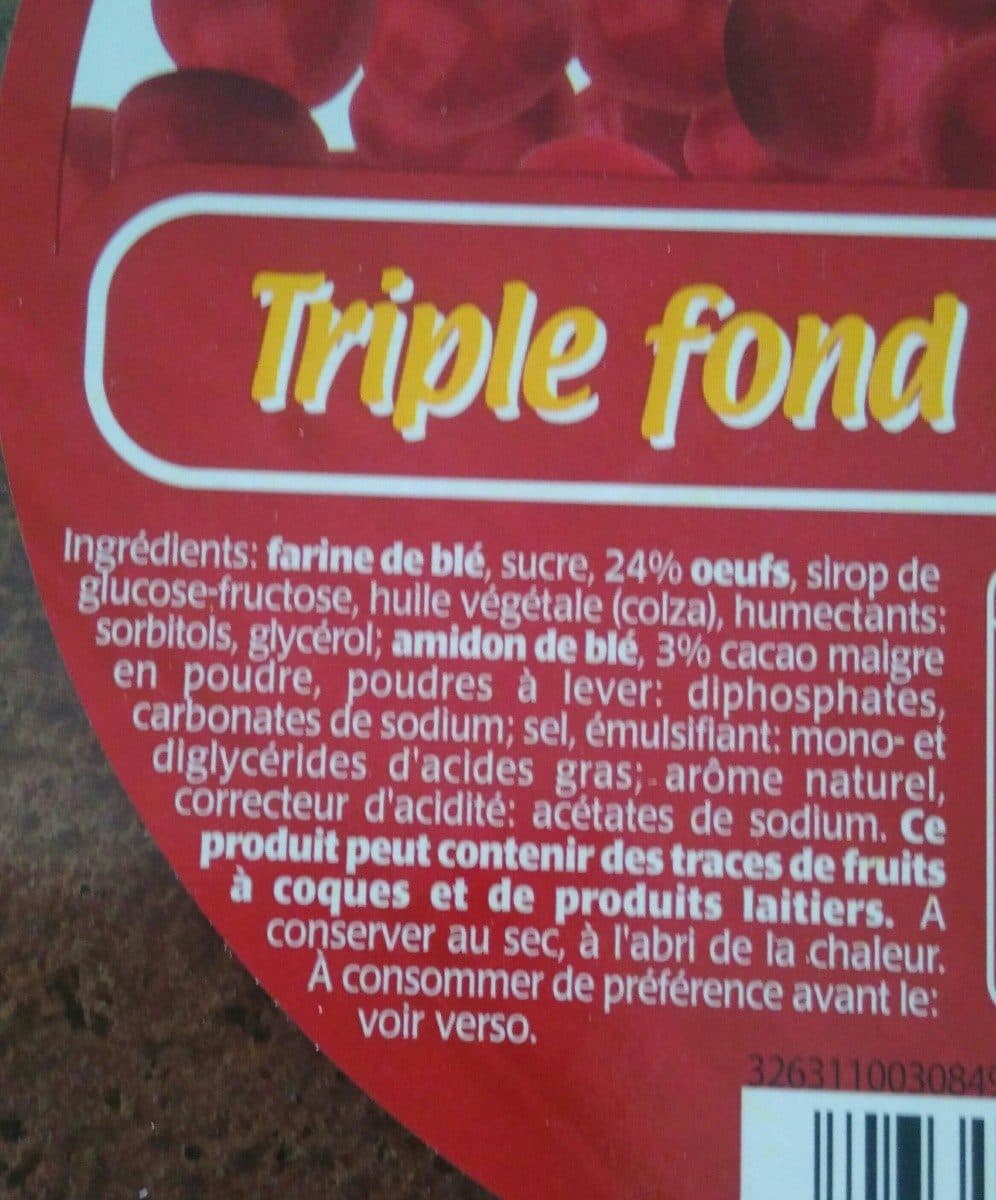 Open Food Facts Triple fond de tarte cacao packshot