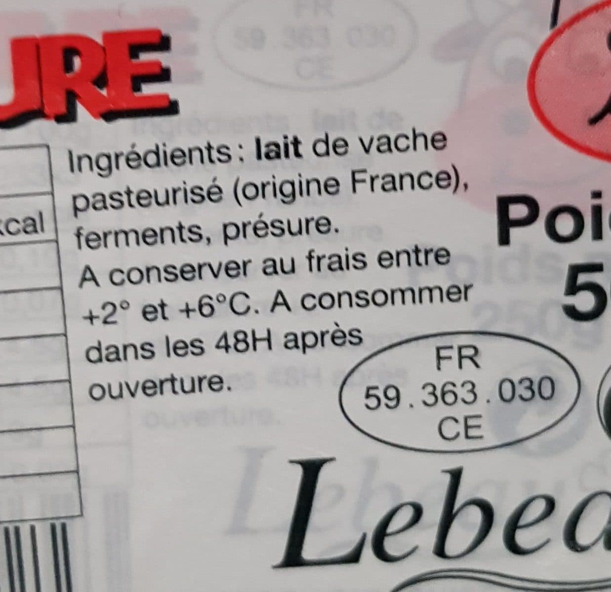 Open Food Facts Fromage blanc Nature 0% packshot