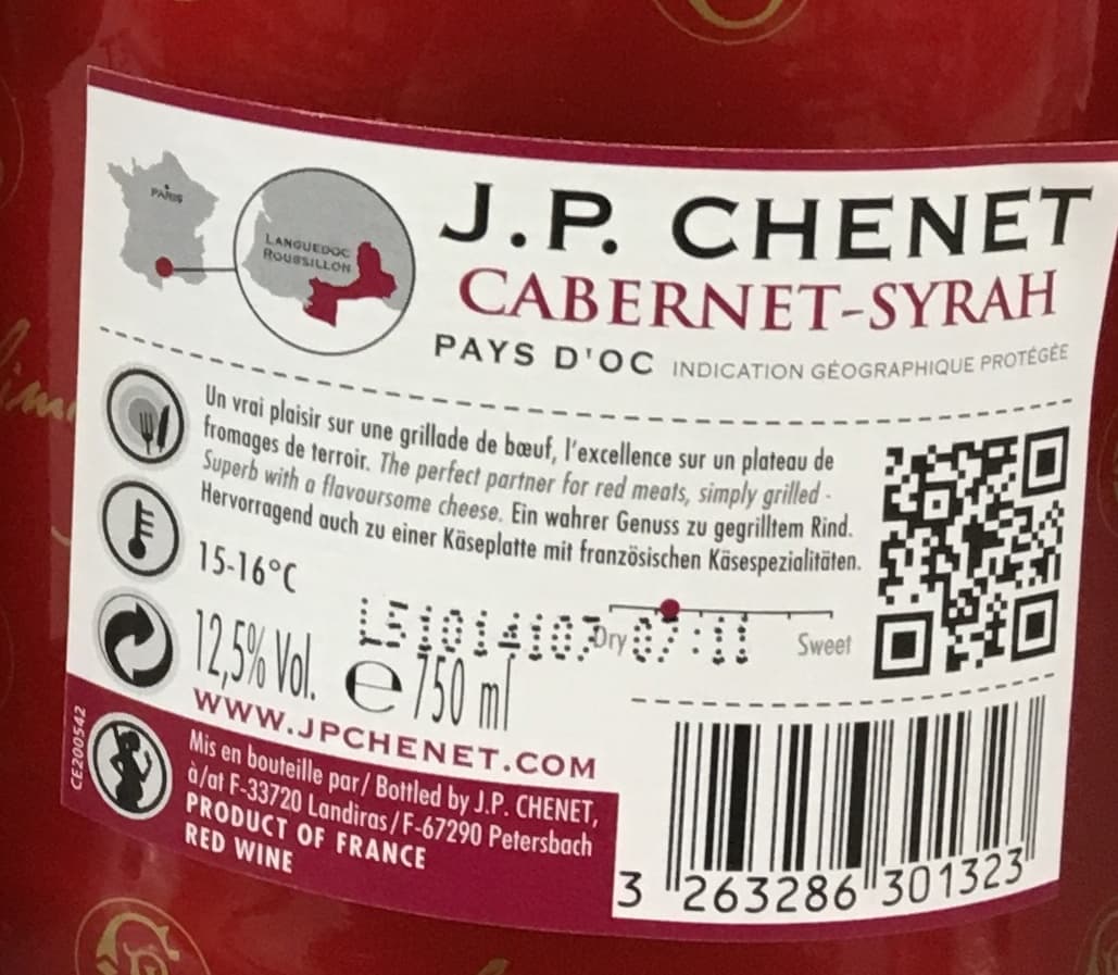 J.P. Chenet Cabernet-Syrah 2014 packshot