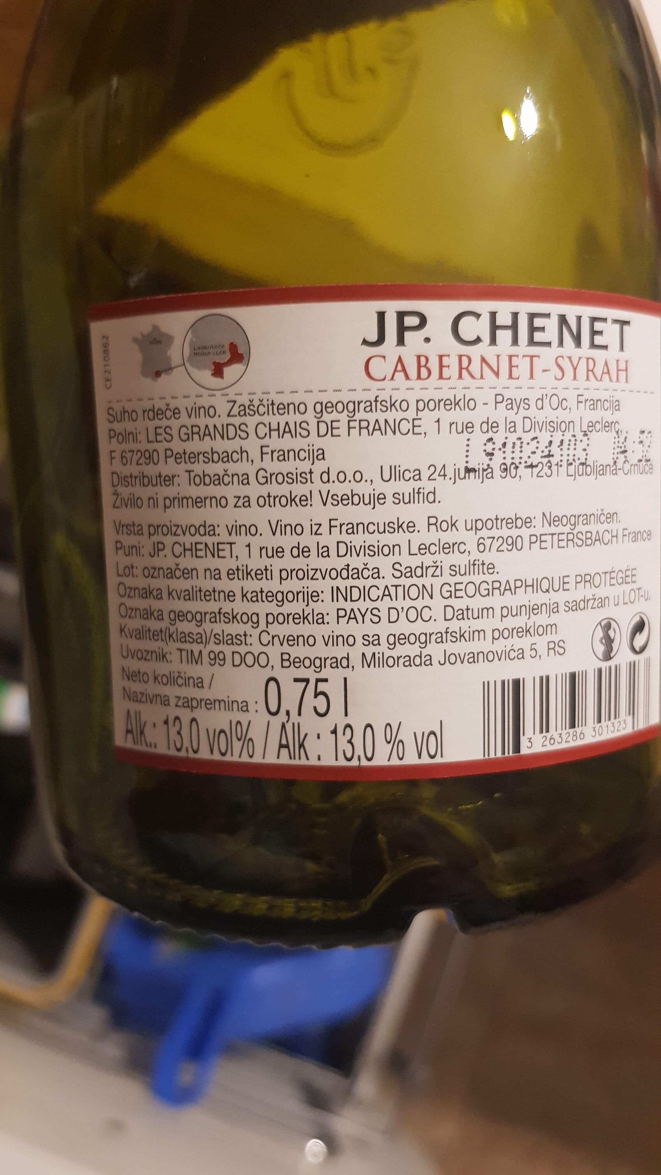J.P. Chenet Cabernet-Syrah 2014 packshot