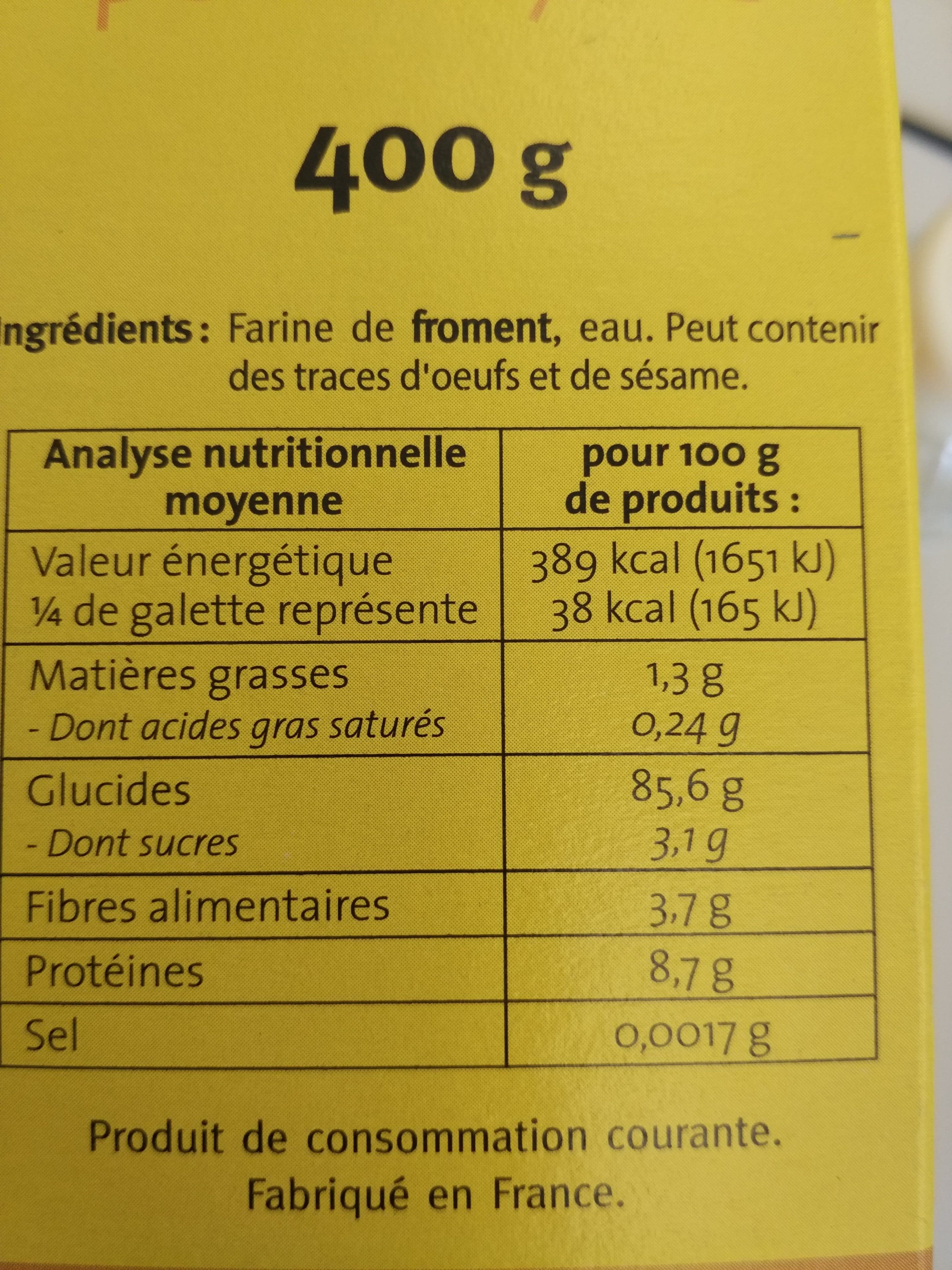 René Neymann SANITA Pain azyme 400g packshot