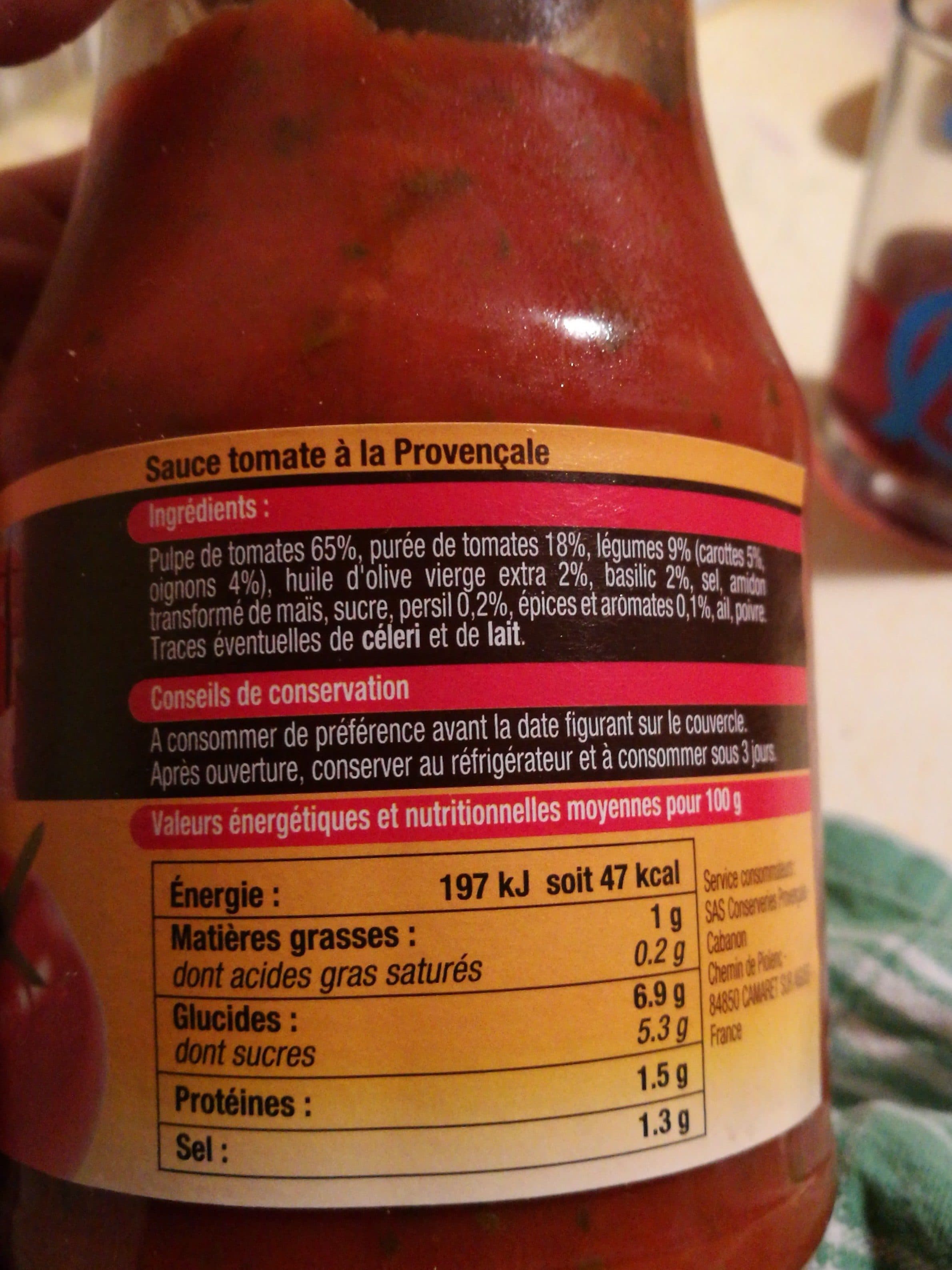 Le Cabanon en Provence Sauce tomate packshot