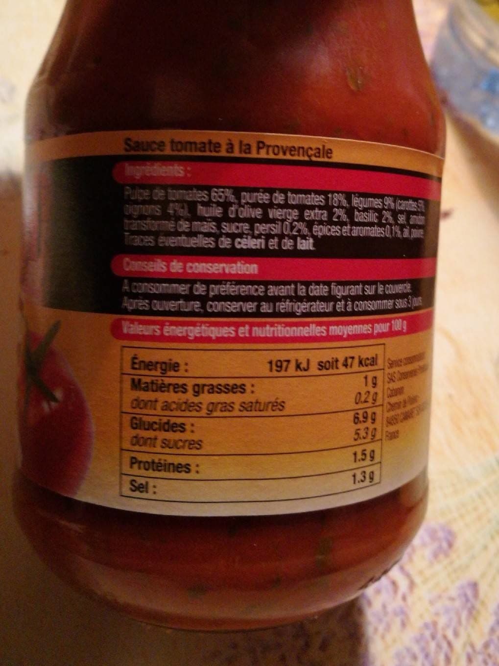 Le Cabanon en Provence Sauce tomate packshot