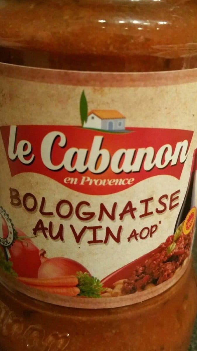 Open Food Facts Bolognaise au vin aop packshot