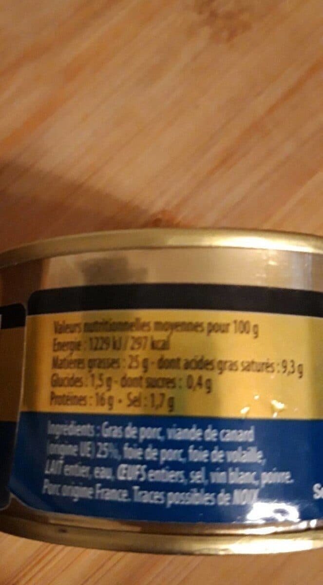 Conserverie parmentier Pâté De Canard, La Boîte, 130g packshot