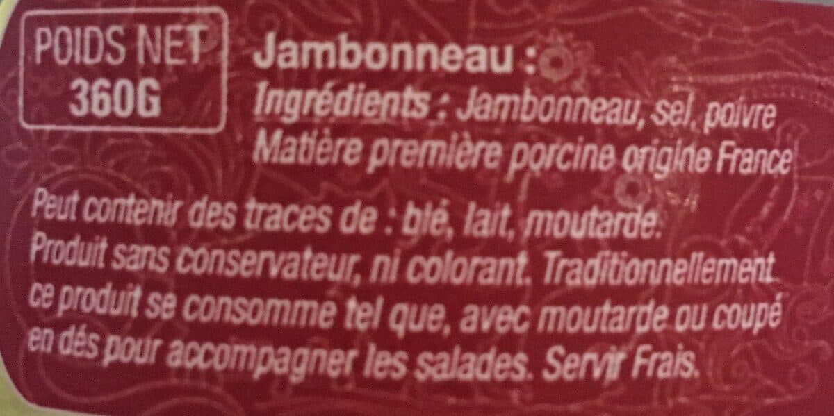 Open Food Facts Jambonneau Quatrefages packshot