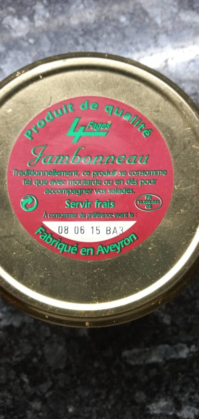Open Food Facts Jambonneau Quatrefages packshot