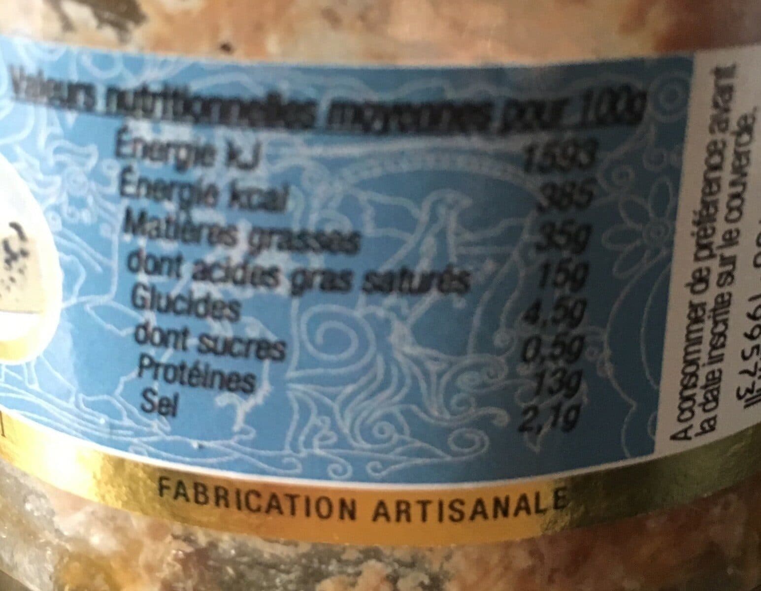 Open Food Facts Terrine au roquefort packshot