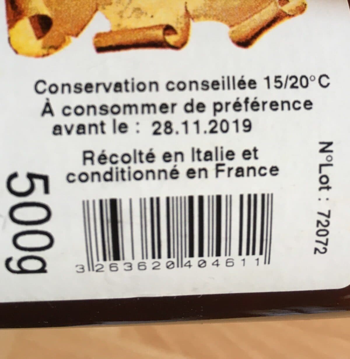 L'abeille diligente Miel de châtaignier packshot