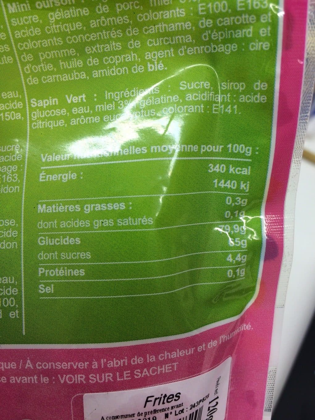 Apidis Bonbons Frites 120G packshot