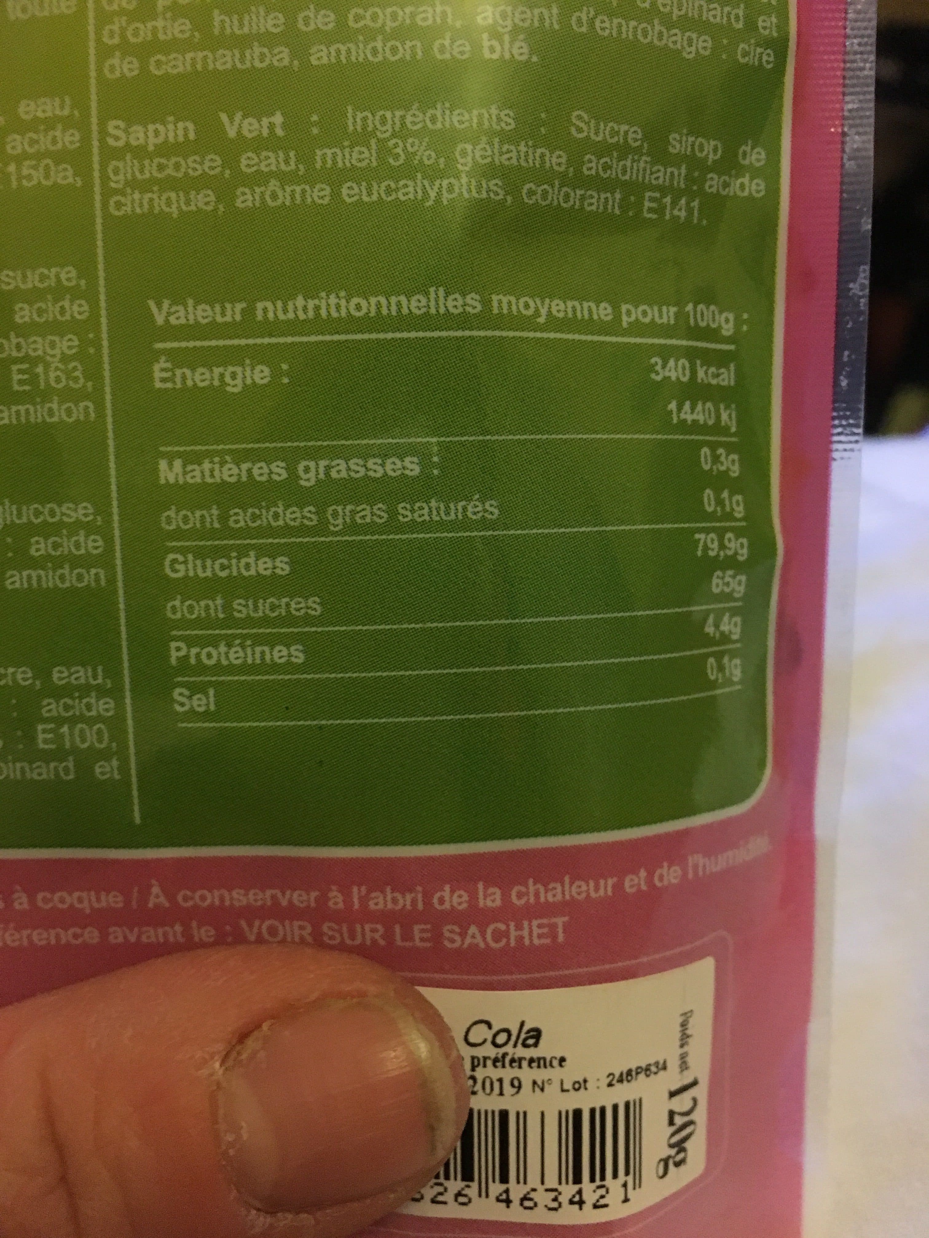 Apidis Bonbons Cola 120G packshot
