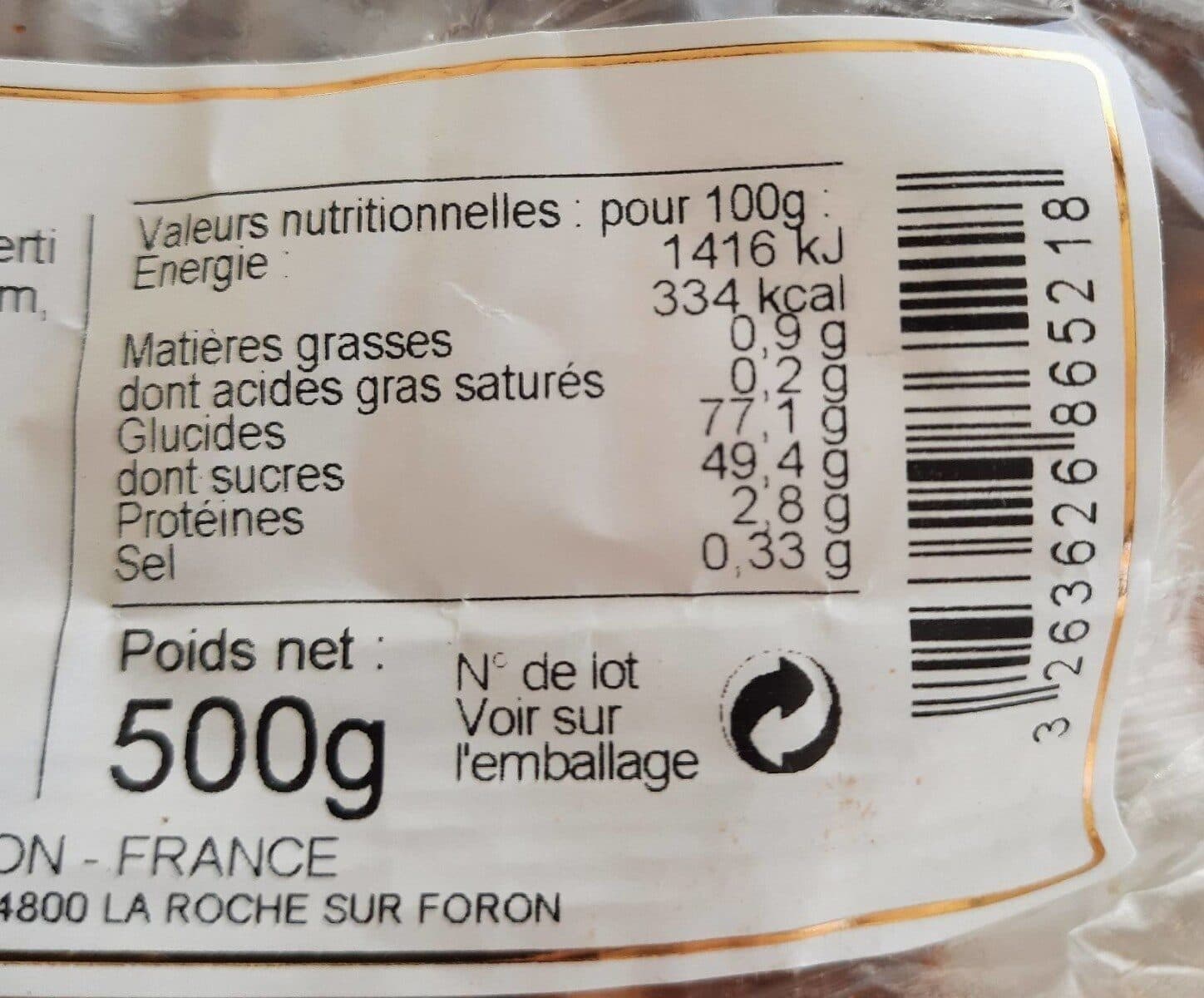 Apidis Pain d'épice tranche packshot
