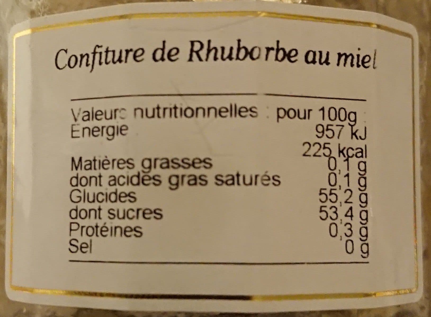 APIDIS Confiture Rhubarbes packshot