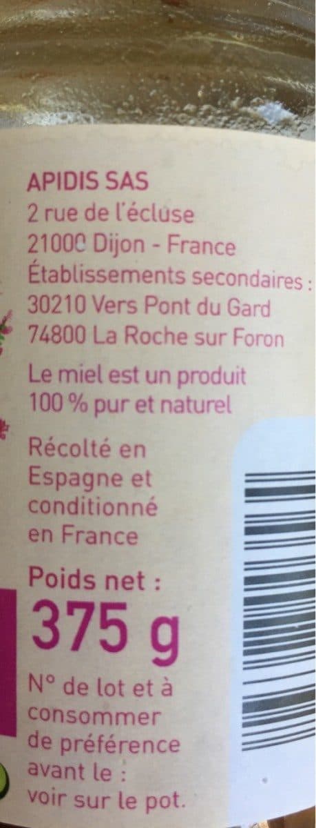 Apidis Miel de Bruyère packshot