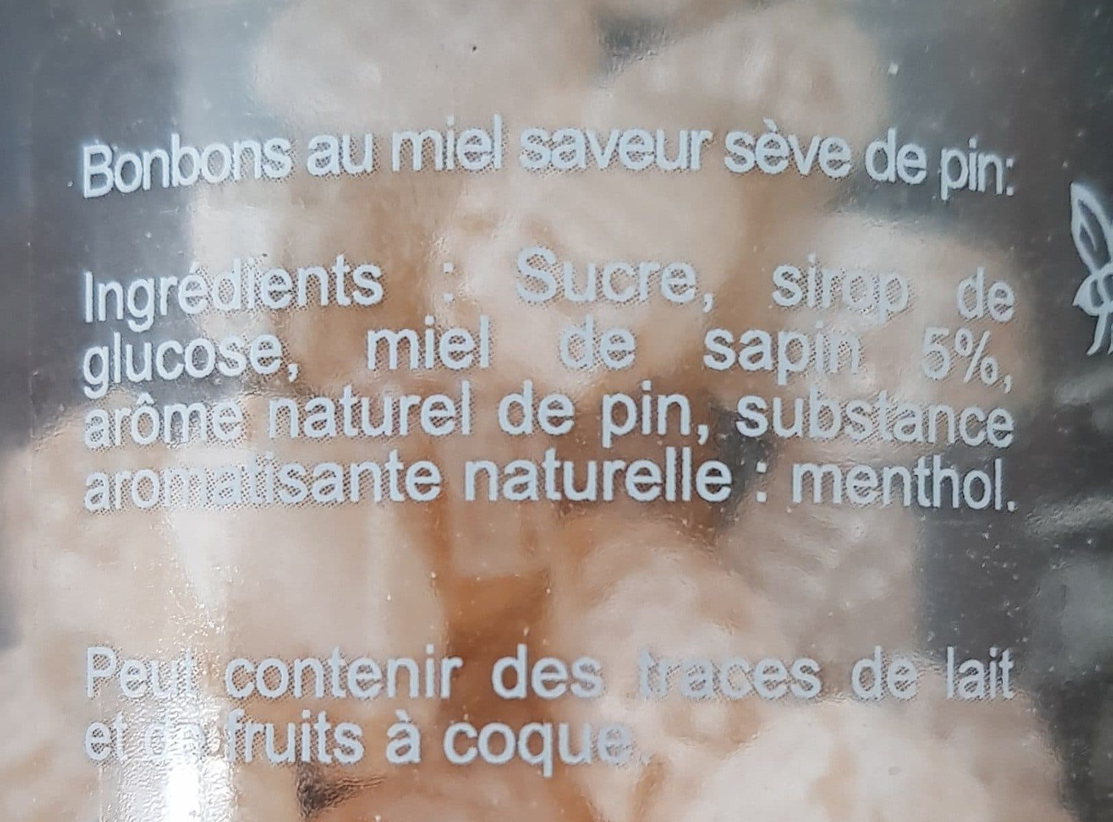 Open Food Facts Bonbons au Miel de Sapin packshot