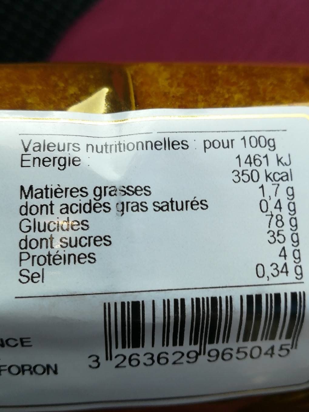 Famille Perronneau Nonettes au miel et à la mandarine packshot