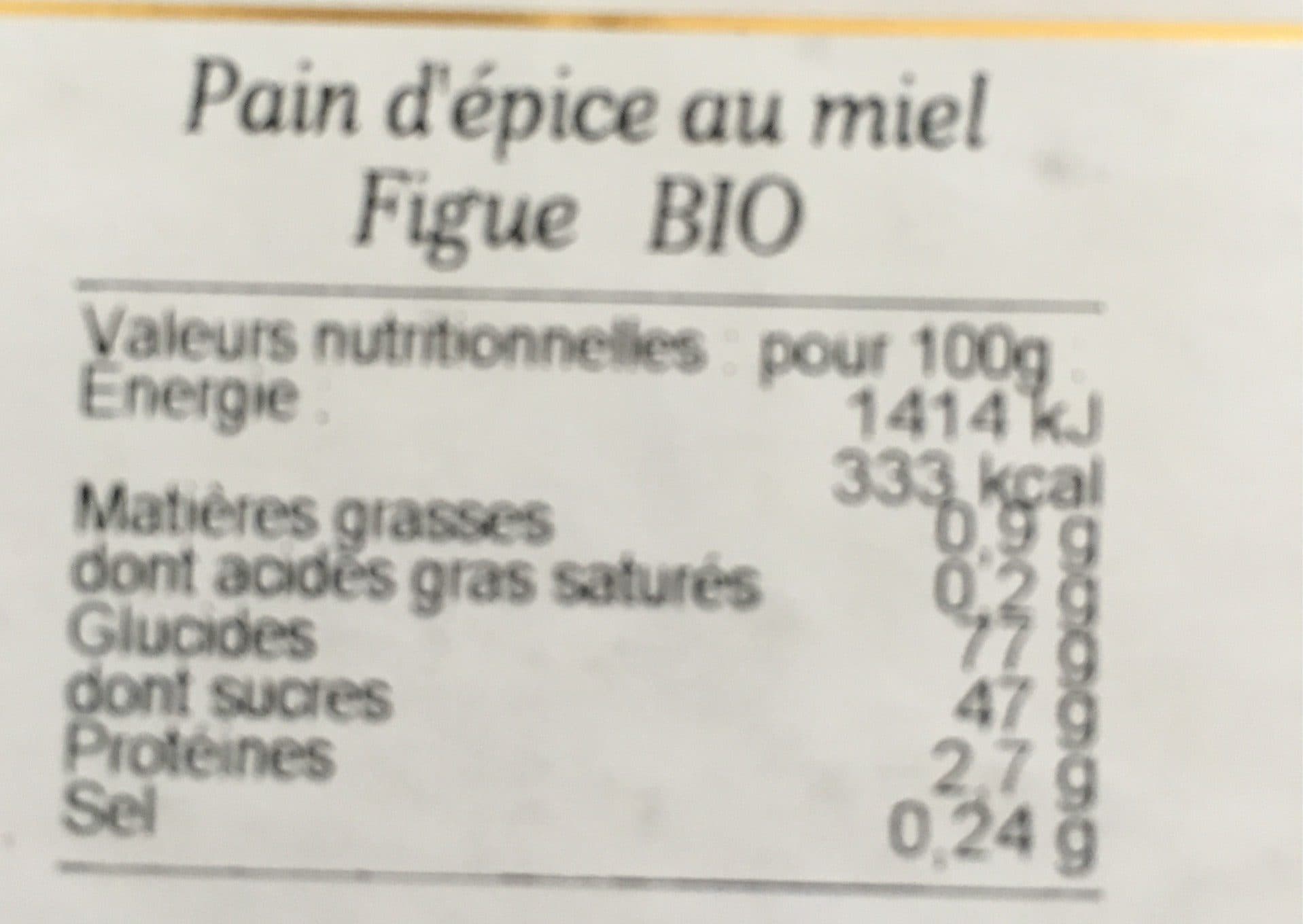Apidis Pain d'épices au miel à l'ancienne - Figue packshot