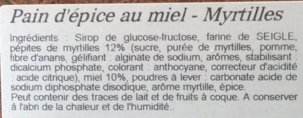 Les ruchers de bourgogne Pain d’epice au miel et myrtille packshot