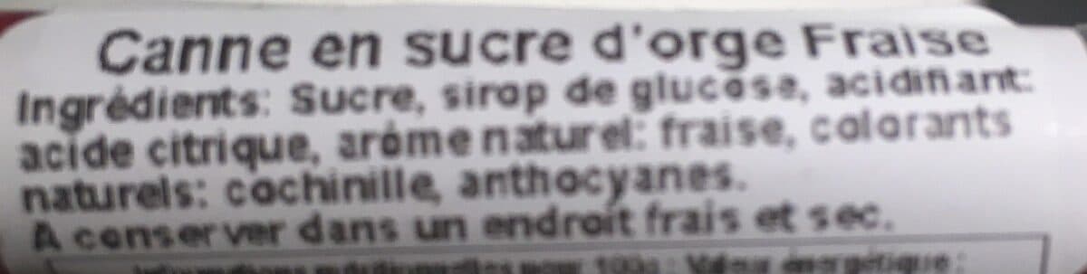 Open Food Facts Canne en sucre d'orge fraise packshot
