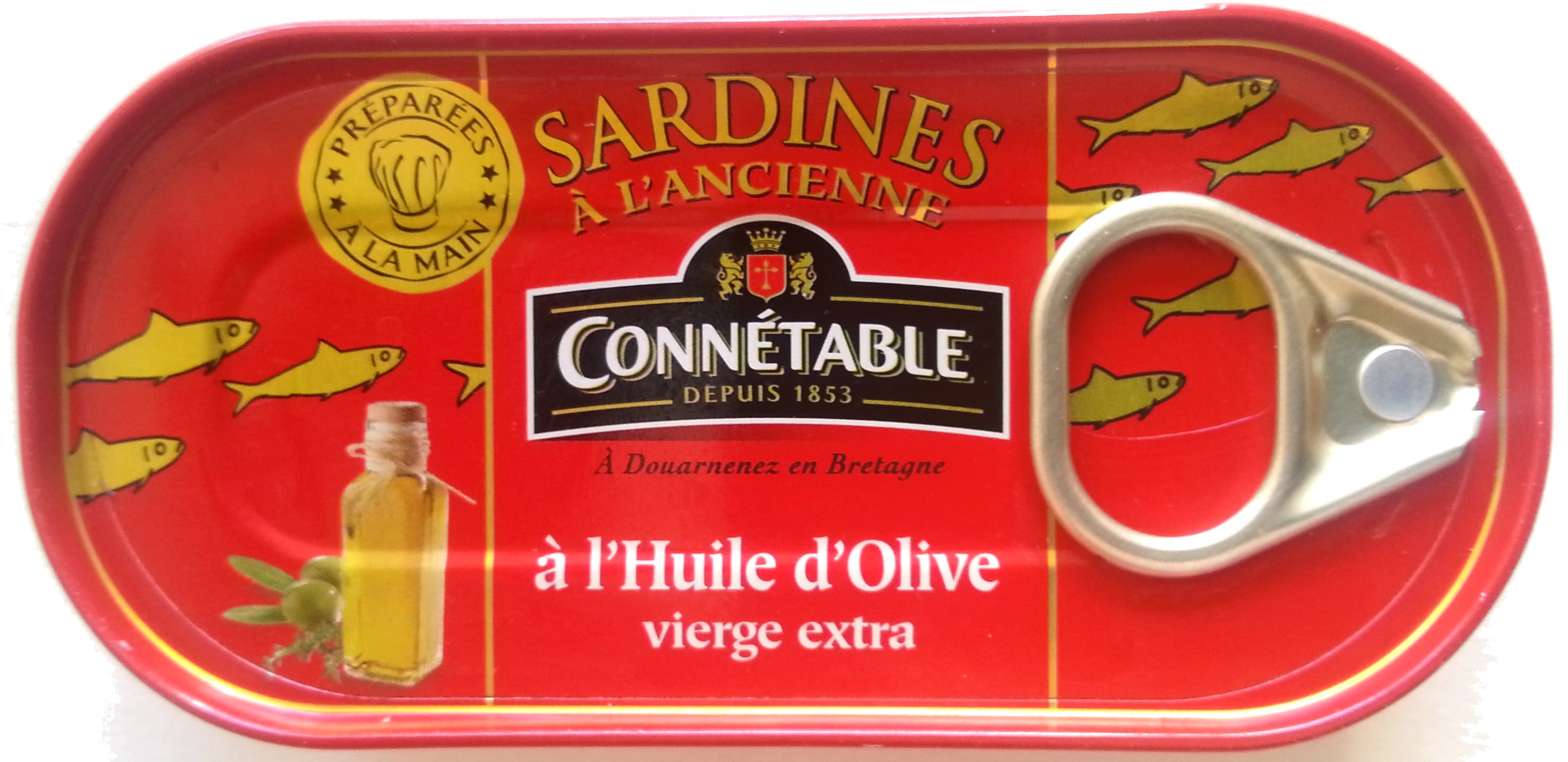 Connétable Sardines à l'Ancienne à l'Huile d'Olive vierge extra packshot