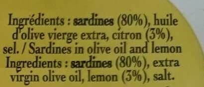Connétable Sardines à l'Ancienne à l'Huile d'Olive vierge extra au Citron packshot