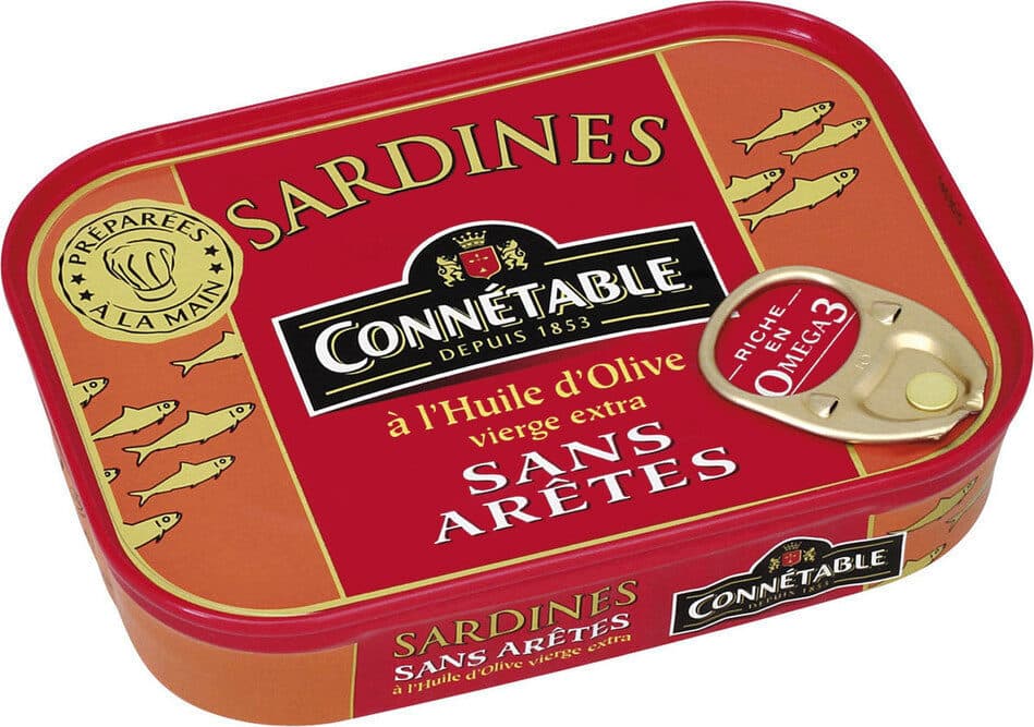 Connétable Sardines sans arêtes huile olive v.e. CBLE 115g packshot