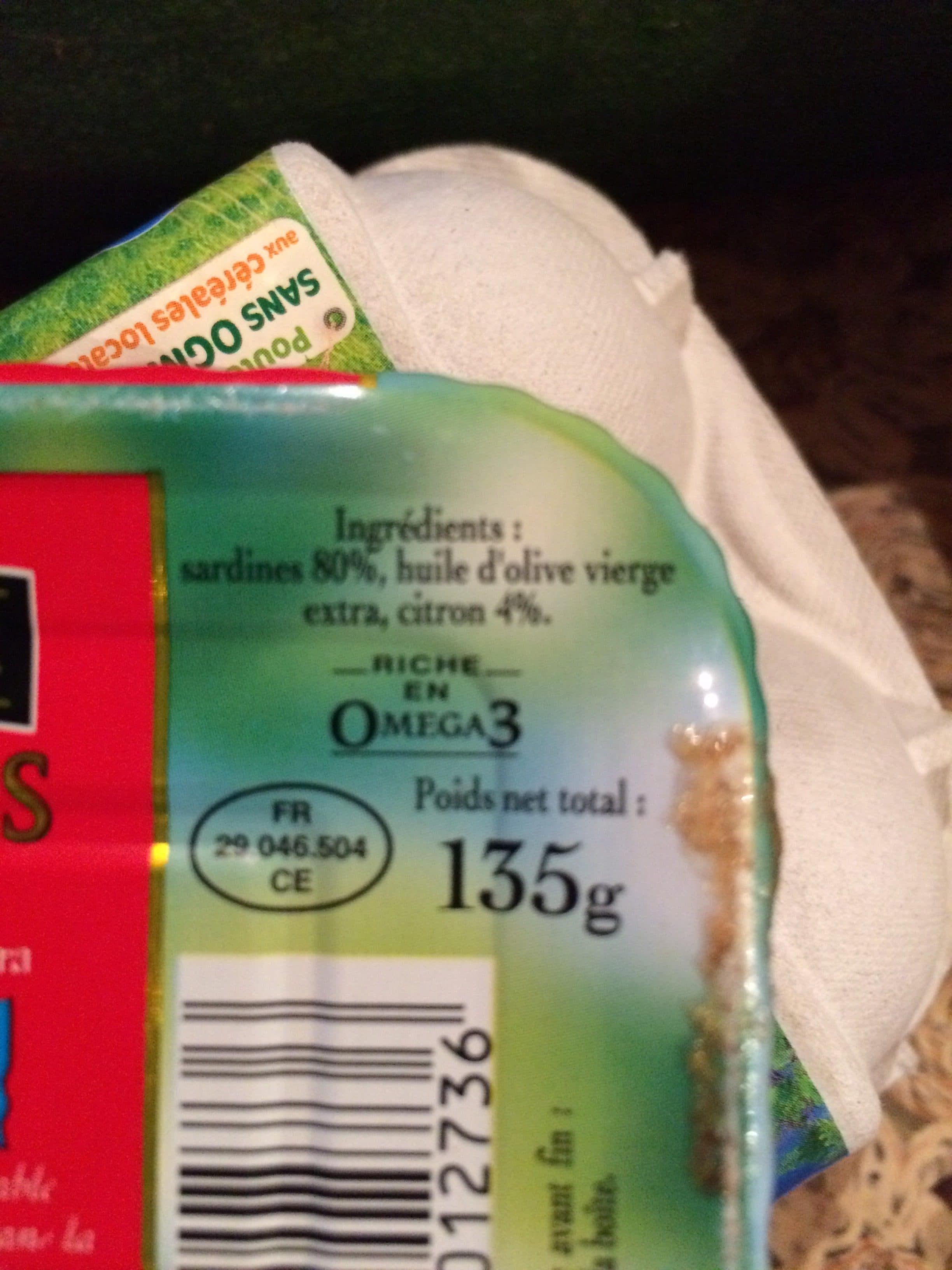 Connetable Bte 1 / 6 Sardine Citron Sans Sel Connetable packshot
