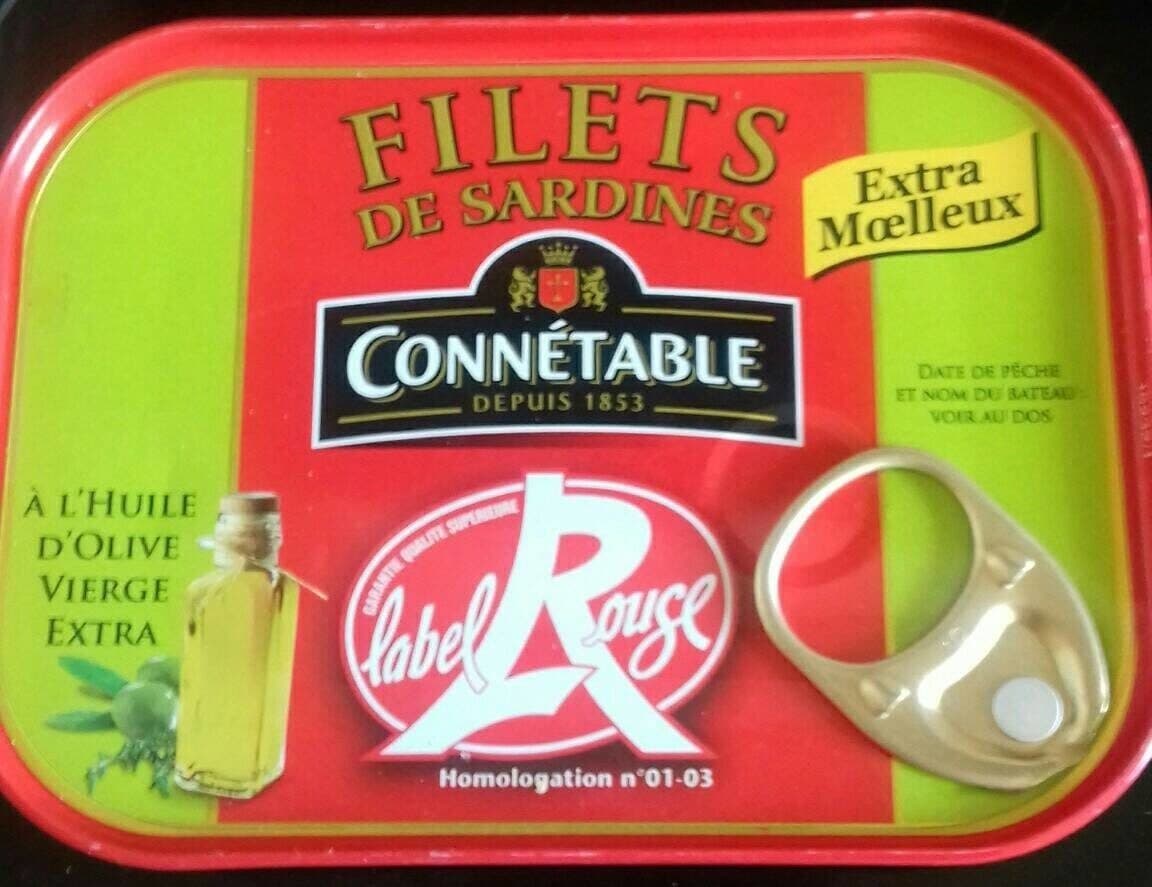 Connetable Filets de sardines label rouge packshot