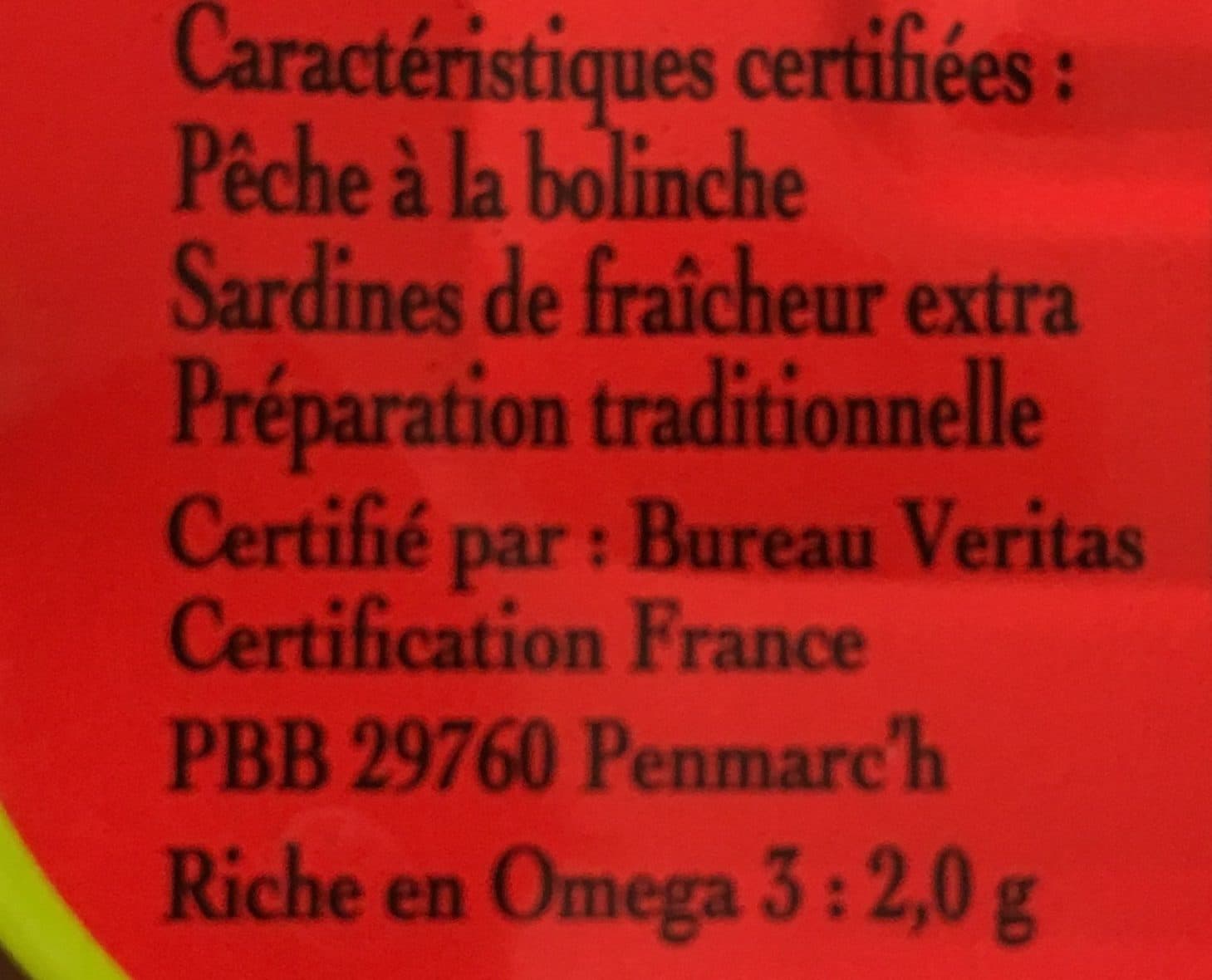 Connetable Filets de sardines label rouge packshot