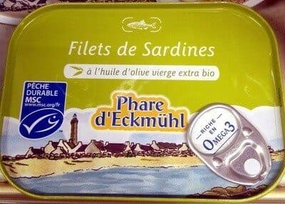 Phare d'Eckmühl Filets de Sardines à l'huile d'olive vierge extra bio packshot