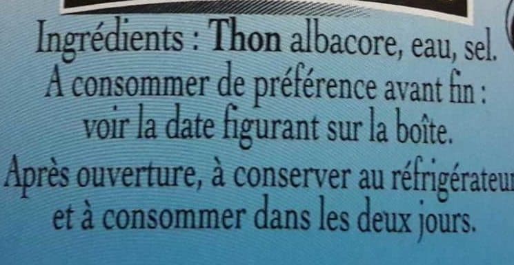 Connétable Thon Entier au Naturel packshot